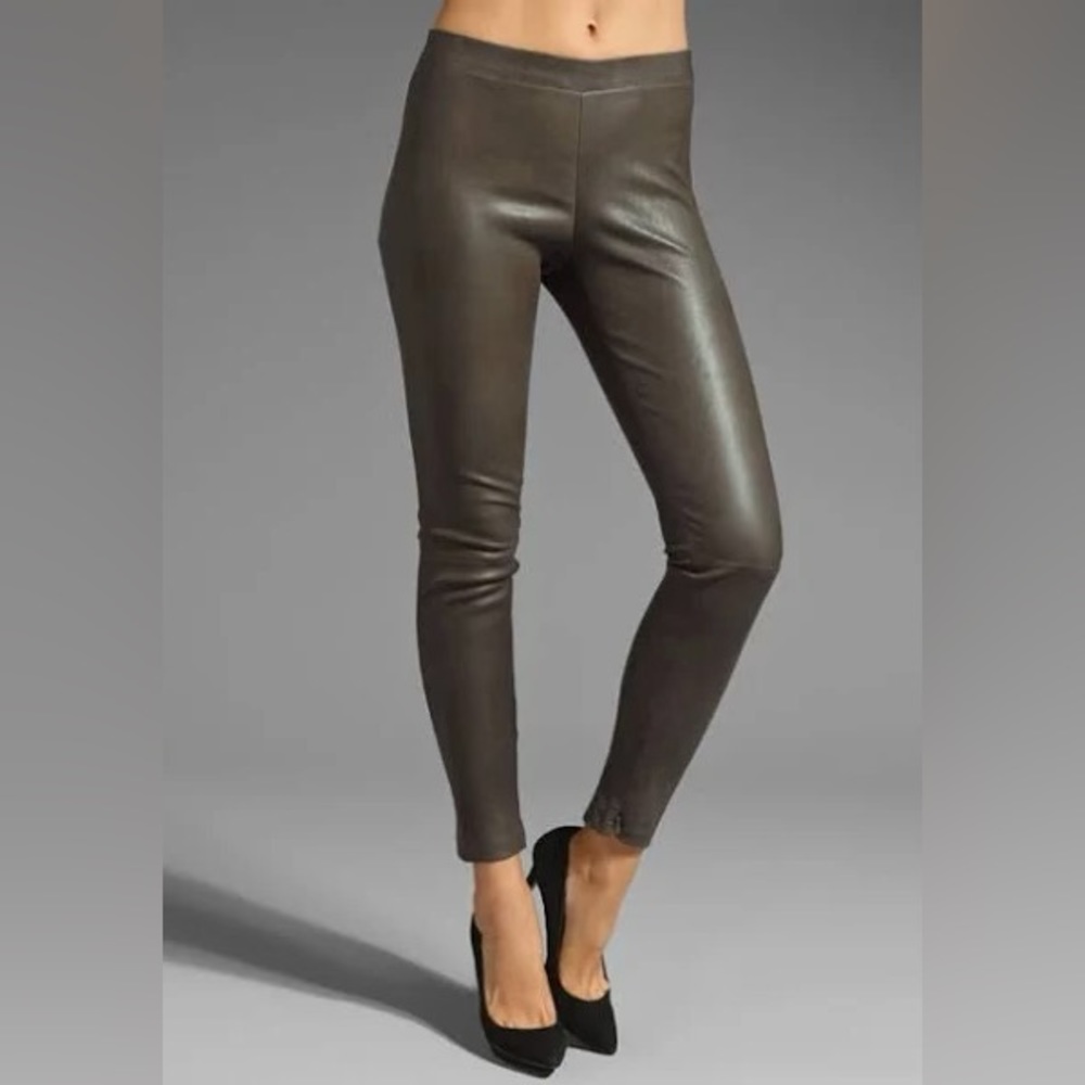 Vince Women's 100% Leather Zip Leggings Size Small